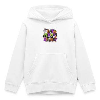 Essen, trinken und gruselig sein. - Kinder Premium Organic Hoodie - Weiß - Vorne - AI Model Kid Female (0cm)