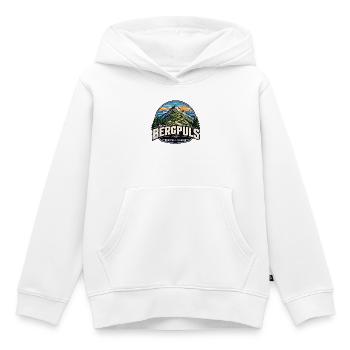 Bergpuls – Oben wird es ruhig - Kinder Premium Organic Hoodie - Weiß - Vorne - AI Model Kid Female (0cm)