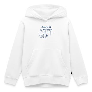Nur tote Fische gehen mit dem Strom - Kinder Premium Organic Hoodie - Weiß - Vorne - AI Model Kid Female (0cm)