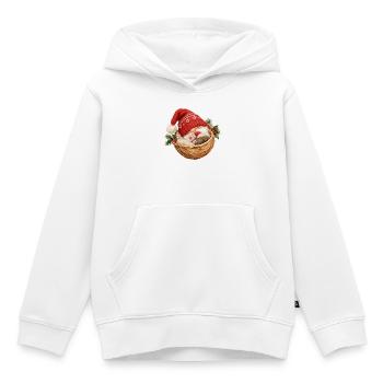 Schlafender Wichtel in der Walnuss  - Kinder Premium Organic Hoodie - Weiß - Vorne - AI Model Kid Female (0cm)