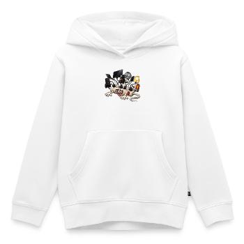 Cartoon überlastetes Verlängerungskabel - Kinder Premium Organic Hoodie - Weiß - Vorne - AI Model Kid Female (0cm)