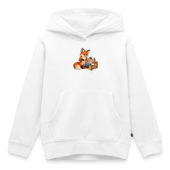 Fuchs webt am Gatterkamm - Kinder Premium Organic Hoodie - Weiß - Vorne - AI Model Kid Female (0cm)