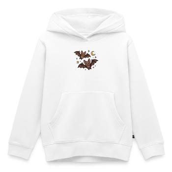 Fledermäuse mit dem Mond - Kinder Premium Organic Hoodie - Weiß - Vorne - AI Model Kid Female (0cm)