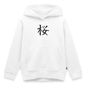 sakura / Kirschblüte - Kinder Premium Organic Hoodie - Weiß - Vorne - AI Model Kid Female (0cm)