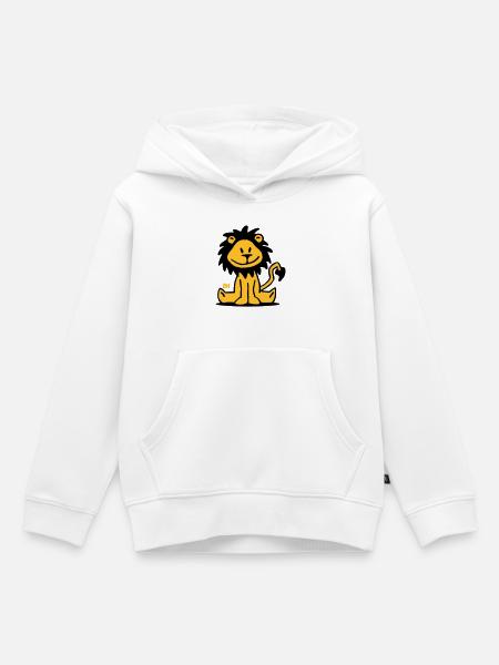 Löwe - Kinder Premium Organic Hoodie - Weiß