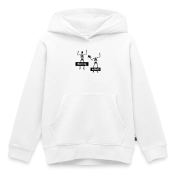 Boring vs ADHD - Kids Premium Organic Hoodie - white - Front - AI Model Kid Female (0cm)