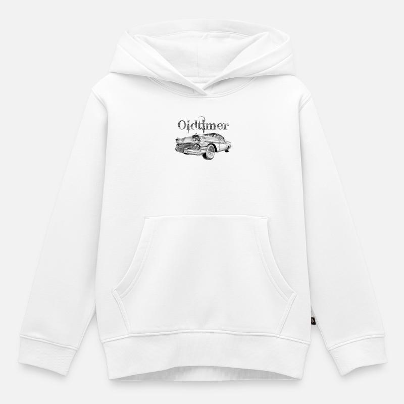 Oldtimer - Sweat Premium à capuche enfant bio - blanc