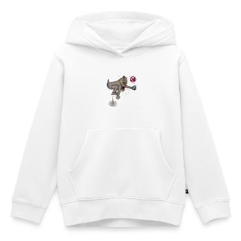Singe et téléphone portable - Sweat Premium à capuche enfant bio - blanc - Devant - AI Model Kid Female (0cm)