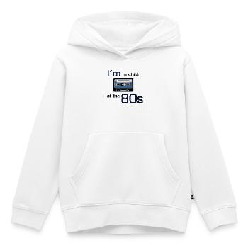 I'm a child of the eighties cassette tape - Kids Premium Organic Hoodie - white - Front - AI Model Kid Female (0cm)