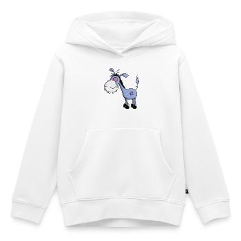 Petit âne drôle - ânes - Sweat Premium à capuche enfant bio - blanc - Devant - AI Model Kid Female (0cm)