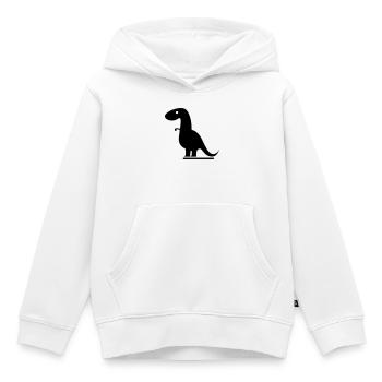 dinosaur - Kids Premium Organic Hoodie - white - Front - AI Model Kid Female (0cm)