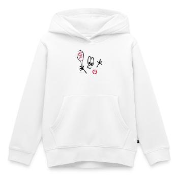 Sport, Tennis ,Tennisball, Comic - Kinder Premium Organic Hoodie - Weiß - Vorne - AI Model Kid Female (0cm)