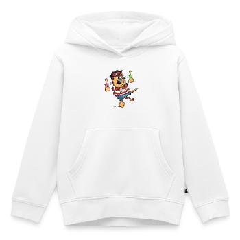 Mignon chat comique - Sweat Premium à capuche enfant bio - blanc - Devant - AI Model Kid Female (0cm)