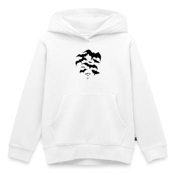 Les chauves-souris, les vampires, Dracula - Sweat Premium à capuche enfant bio - blanc - Devant - AI Model Kid Female (0cm)