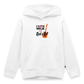 Kind Baby Geburtstag Spruch Milch Rockn Roll Musik - Kinder Premium Organic Hoodie - Weiß - Vorne - AI Model Kid Female (0cm)