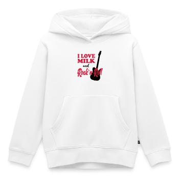 Kind Baby Geburtstag Sprüche Milk Rockn Roll - Kinder Premium Organic Hoodie - Weiß - Vorne - AI Model Kid Female (0cm)
