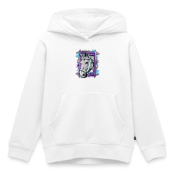 Riding - rider - equestrian sport - horse head - horse - Kids Premium Organic Hoodie - white - Front - AI Model Kid Female (0cm)