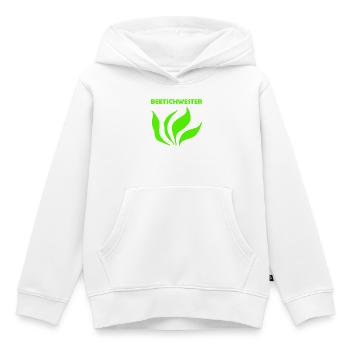 Lit sœur - Sweat Premium à capuche enfant bio - blanc - Devant - AI Model Kid Female (0cm)