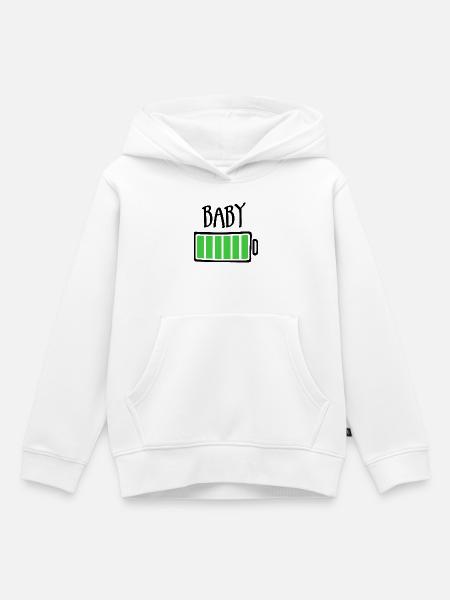 Aus Batterien - Baby - Kinder Premium Organic Hoodie - Weiß