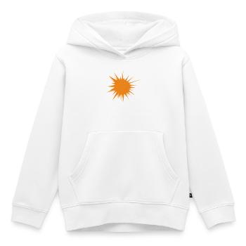 | flash | d’explosion | orange soleil Vectorgraphique - Sweat Premium à capuche enfant bio - blanc - Devant - AI Model Kid Female (0cm)