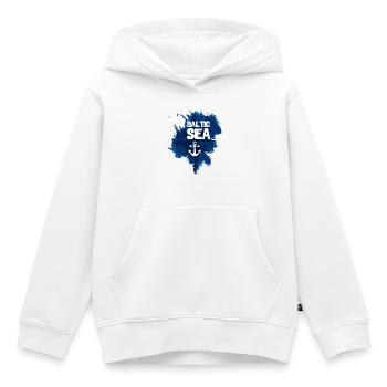 Mer Baltique - Sweat Premium à capuche enfant bio - blanc - Devant - AI Model Kid Female (0cm)