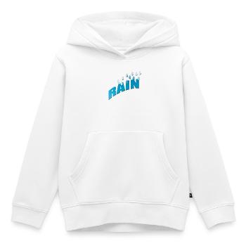 Pluie Gouttes de pluie Dégradé bleu - Sweat Premium à capuche enfant bio - blanc - Devant - AI Model Kid Female (0cm)