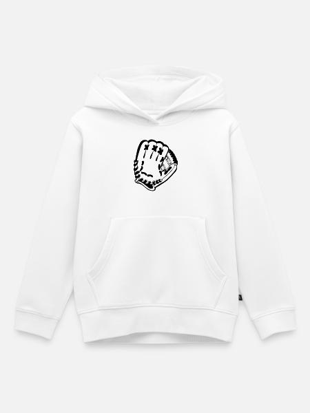 Baseball - Kinder Premium Organic Hoodie - Weiß