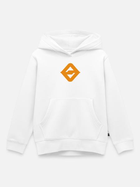 Cooles digitales Abzeichen-Emblem-Logo - Kinder Premium Organic Hoodie - Weiß