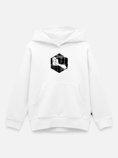 Ukulele Skizze - Kinder Premium Organic Hoodie - Weiß