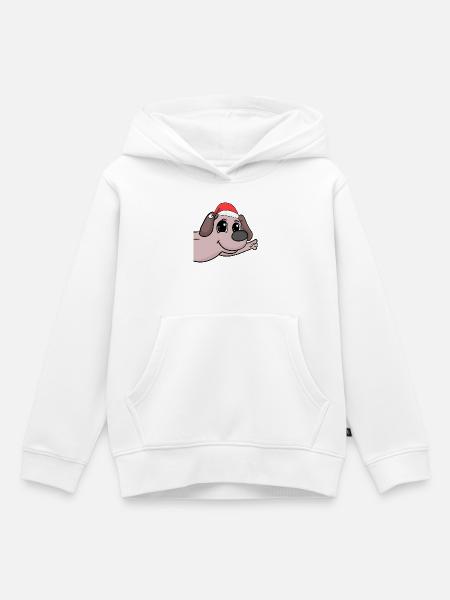 Hund Weihnachten Hunde - Kinder Premium Organic Hoodie - Weiß