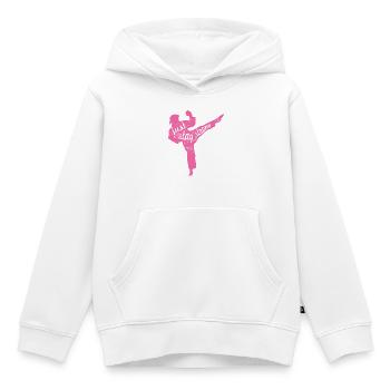 Weibliche Karateka - Kinder Premium Organic Hoodie - Weiß - Vorne - AI Model Kid Female (0cm)