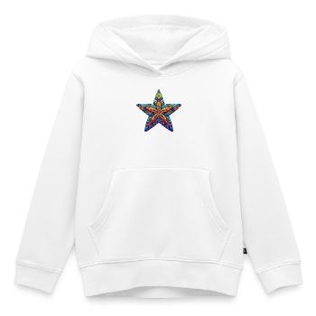 Étoile de mer - Sweat Premium à capuche enfant bio - blanc - Devant - AI Model Kid Female (0cm)