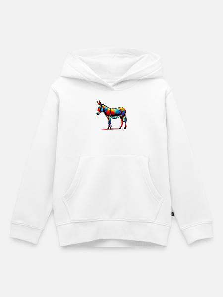 Esel, Schnuller, Maultier - Kinder Premium Organic Hoodie - Weiß