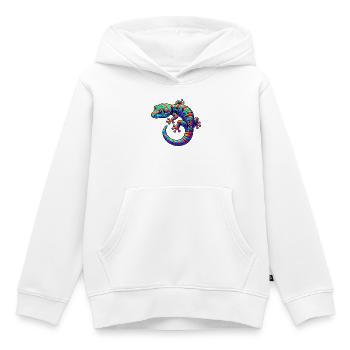Gecko - Kinder Premium Organic Hoodie - Weiß - Vorne - AI Model Kid Female (0cm)