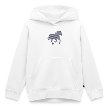 HORSE - Kids Premium Organic Hoodie - white - Front - AI Model Kid Female (0cm)