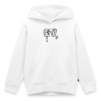 Unter CO2 Druck - Erde im Klimawandel - Kinder Premium Organic Hoodie - Weiß - Vorne - AI Model Kid Female (0cm)