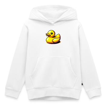 Caneton Canard Canard - Sweat Premium à capuche enfant bio - blanc - Devant - AI Model Kid Female (0cm)