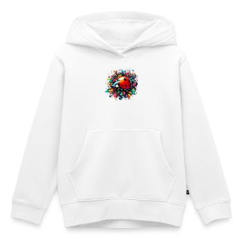 Coccinelle - Sweat Premium à capuche enfant bio - blanc - Devant - AI Model Kid Female (0cm)