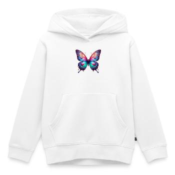 Coeur papillon Coeurs Coeurs Coeurs Coeurs - Sweat Premium à capuche enfant bio - blanc - Devant - AI Model Kid Female (0cm)
