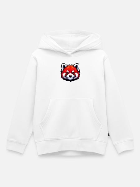 Kleiner Panda - Kinder Premium Organic Hoodie - Weiß