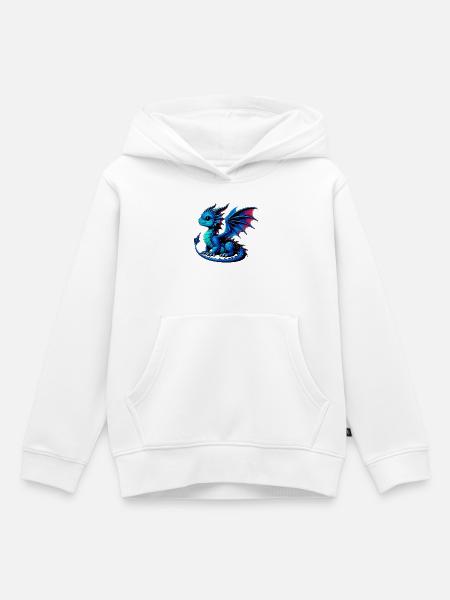 Drache - Kinder Premium Organic Hoodie - Weiß