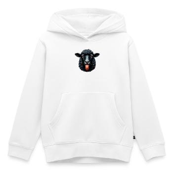 Famille rebelle, le mouton noir fait la langue - Sweat Premium à capuche enfant bio - blanc - Devant - AI Model Kid Female (0cm)