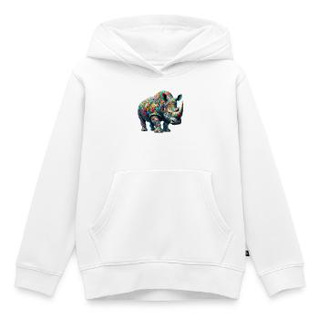Nashorn - Kinder Premium Organic Hoodie - Weiß - Vorne - AI Model Kid Female (0cm)