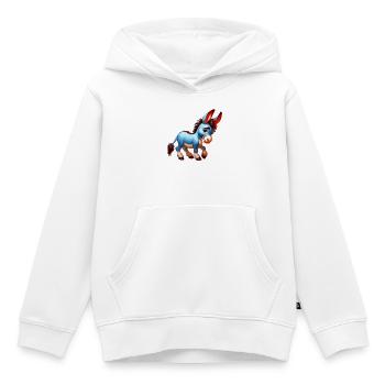 Esel-Maultier - Kinder Premium Organic Hoodie - Weiß - Vorne - AI Model Kid Female (0cm)