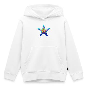 Étoile de mer - Sweat Premium à capuche enfant bio - blanc - Devant - AI Model Kid Female (0cm)