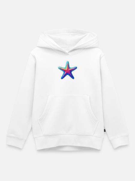 Seestern - Kinder Premium Organic Hoodie - Weiß