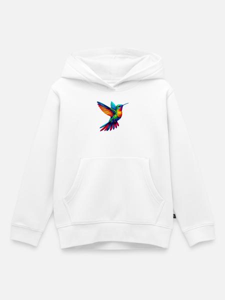 Kolibri - Kinder Premium Organic Hoodie - Weiß