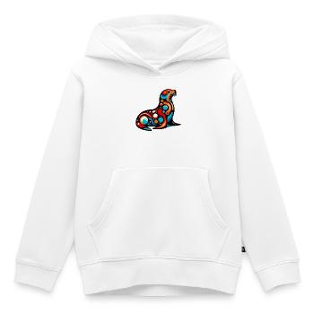 Siegel - Kinder Premium Organic Hoodie - Weiß - Vorne - AI Model Kid Female (0cm)