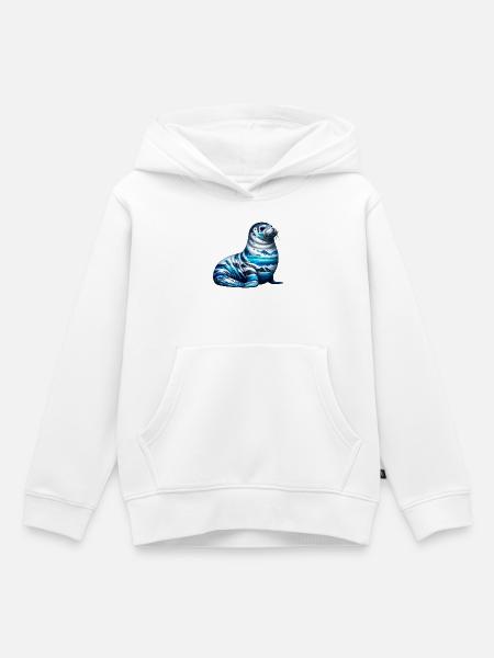 Siegel - Kinder Premium Organic Hoodie - Weiß