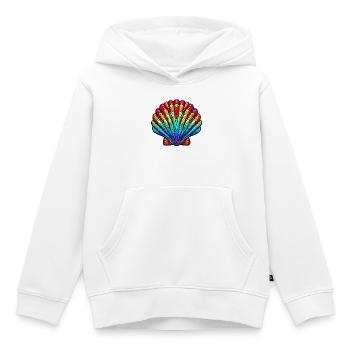 Muschel - Kinder Premium Organic Hoodie - Weiß - Vorne - AI Model Kid Female (0cm)